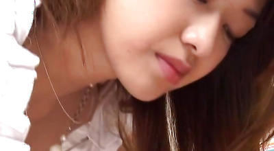 Foxy barely legal whore Nagisa Sasaki receives an intense doggy position drilling