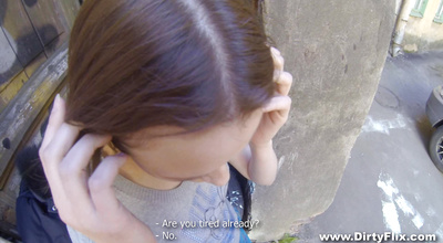 Beguiling Lina Napoli loudly moans as her trimmed putz is being pounded