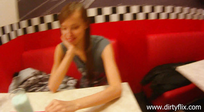 Lewd Kitana eagerly receives a thick stick from behind