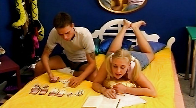 Slender young sweetheart eager to suck and fuck her fuckmate