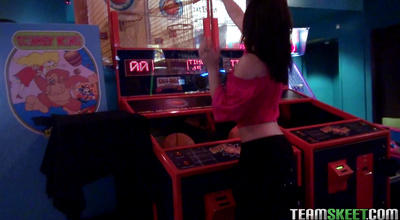 Romantic young brunette minx Aubrey Sky is fucking fuckmate quite often and enjoying it a lot