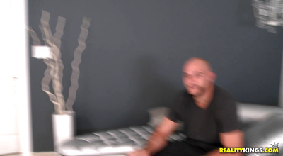 Attractive dark-haired babe Vinette Ricci letting her playmate fuck her so damn hard